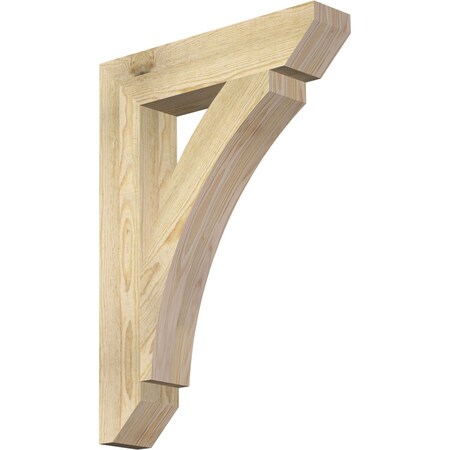Ekena Millwork Thorton Slat Rough Sawn Bracket, Douglas Fir, 4"W x 20"D x 28"H BKT04X20X28THR06RDF